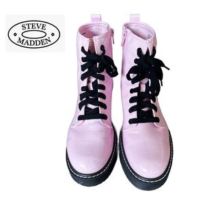 Steve Madden NYC Bettyy Pink Combat Boots